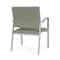 Lesro Newport Wide Guest Chair Metal Frame, Silver, OH Eucalyptus Upholstery NP1201 - alternate 3